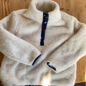 Crewcuts kids snap fleece, like new!